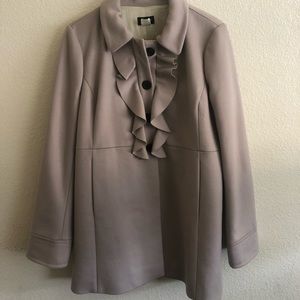 Ruffled front J. Crew dress coat